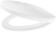 Gamma Trigo D3, toaletné WC sedátko 445(485)x370mm z polypropylénu s pomalým zatváraním, biela, GMA-D3