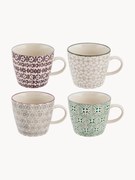 Súprava šálok's jemným vzorom Karine, 4 ks