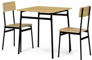 Autronic BONTEC Jedálenský set s 2 stoličkami, 70x70x76cm, mdf, divoký dub, AUT-O2121 OAK Farba: Hnedá