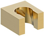 Sapho Sapho, pevný držiak sprchy hranatý, zlatá matná, 1205-14GB