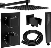 Mexen Cube DR02 podomietková sprchová sada s dažďovou hlavicou 30 cm, čierna - 77502DR0230-70