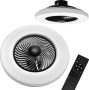 Toolight Toolight, LED stropné svietidlo s ventilátorom APP1552-C, čierna-biela, OSW-05181