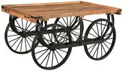 furniture-nabytek.cz - Masívny nočný stolík z mangového dreva, lakovaný, hnedý – 150×94×80 cm