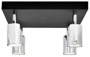 LED Bodové svietidlo TUNE 4xGU10/4,8W/230V matný chróm/čierna