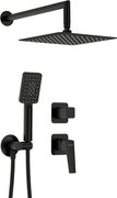 Deante Blur, podomietkový sprchový set s hlavovou a ručnou sprchou, čierna matná, DEA-NQL_N9YK