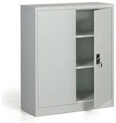 Kovová spisová skriňa, demontovaná, 2 police, 950 x 1150 x 400 mm, sivá