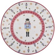 Koberec Toy's Delight Villeroy & Boch Nutcracker krémový / červený kruh