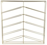 Nástenný kovový regál na víno v zlatej farbe počet fliaš 10 67x66x7,5 cm Cuadro – PT LIVING