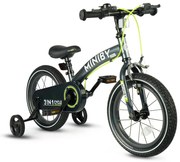 Detský bicykel Miniby 14" sivý