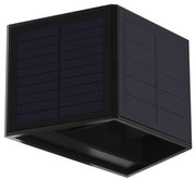 Exteriérové solárne nástenné LED svietidlo Wings1, 1x LED 2w, čierna