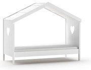 Biela domčeková detská posteľ 90x200 cm Amori - Vipack