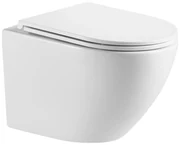 Invena Limnos, závesná WC misa so Swirlflush 490x370x360 mm + toaletné sedadlo s pomalým zatváraním, biela, INV-CE-93-001-L