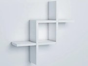 Nástenný regál/polica Geometry, biely%