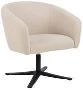 Otočné lounge křeslo Ramsey krémové