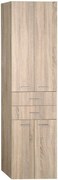 Aqualine Aqualine, ZOJA/KERAMIA FRESH skrinka vysoká 50x184x29cm, dub platin, zásuvky, 51296
