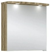 Camargue Orion Zrkadlová skrinka s LED osvetlením, 60 × 67,2 × 26,5 cm, dub Sanremo