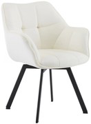 Jedálenská stolička Jordi zamat - krémová