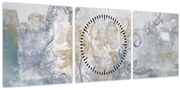 Obraz - Maľba na stene (s hodinami) (90x30 cm)