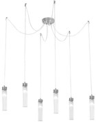 Kolarz 6009.30650 - Luster na lanku RAGGIO 6xE14/25W/230V pavúk striebro
