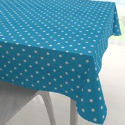 Biante Dekoračný štvorcový obrus Leona LN-021 Biele bodky na modrom 40x40 cm