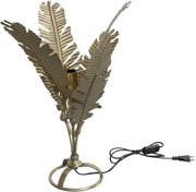 Mosadzná antik stolná lampa s listami Lieve - 38 * 33 * 55 cm / E27 / 40W