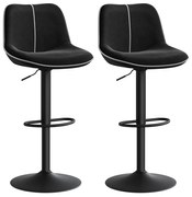 Sada 2 ks barových židlí Vasagle Muriel černá