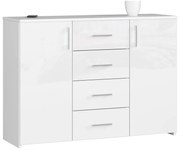 Komoda Torvi K 110 cm biela lesklá
