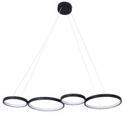 LED Luster na lanku FLAMENCO LED/42W/230V 4000K čierna