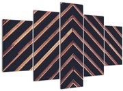 Obraz dreveného motívu na čiernom pozadí (150x105 cm)