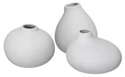 Svetlosivé porcelánové súprava váz 3 ks (výška 9 cm) Nona – Blomus