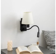 Brilagi - LED Nástenná lampa NUBILA 1xE27/25W/230V + LED/3W čierna/krémová