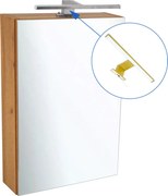 Comodo Zrkadlová skrinka Ideal OW 40 ZS LED-G s osvetlením Any LED 30 G, zlatá