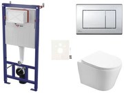 Závesný WC set SAT Infinitio do ľahkých stien / predstenová bez splachovacího okruhu SIKOSSIN21K