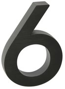 Domové číslo "6", RN.100LV, brúsené, čierna