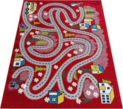 DY Farebný detský koberec 02 červený Rozmer: 150x200 cm