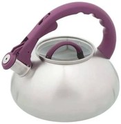 Oceľový čajník  so skleneným poklopom 2,8L