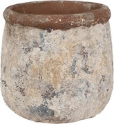 Dekoratívny béžovo-zelený antik terakotový džbán Teracci - Ø 18*17 cm