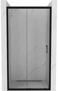 Mexen Apia, posuvné dvere do otvoru 105 x 190 cm, 6mm číre sklo, čierny profil, 845-105-000-70-00
