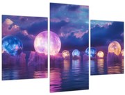 Obraz - Planéty na vode (90x60 cm)