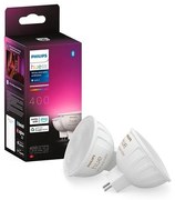 SADA 2x LED RGBW Stmievateľná žiarovka Philips Hue WACA GU5,3/MR16/6,3W/12V