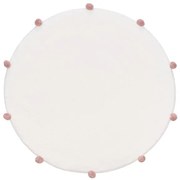 Koberec MELLOW biely / ružový kruh