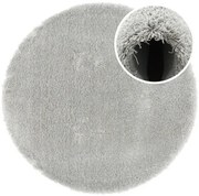 Protišmykový koberec Pleasure 74 Shaggy sivý