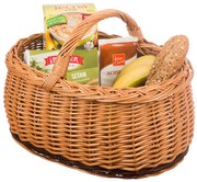 Nákupný kôš prútený Jente I.š. 44 x hl30 x v. 22/30(cm)