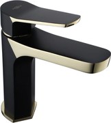 Mexen Lerma, umývadlová batéria, čierna-zlatá, 74300-57