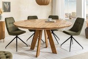 Okrúhly jedálenský stôl Eglantine 120 cm hnedé mango
