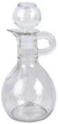 Dekoračná sklenená fľaštička karafa so zátkou - 175 ml