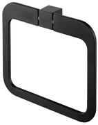 BISK Erga Futura, prsteňový držiak na uteráky, čierna matná, ERG-02969