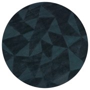 Zelenomodrý ručne tkaný vlnený okrúhly koberec ø 160 cm Shard Teal – Flair Rugs