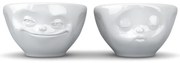 Biele porcelánové misky v súprave 2 ks 100 ml Grinning & Kissing – 58products