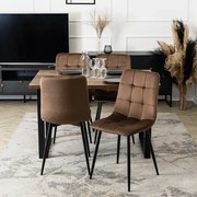 Jedálenská stolička Salva hnedá velúr